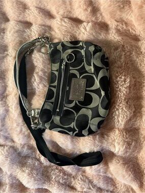 Coach Black & Gray Signature Crossbody Bag